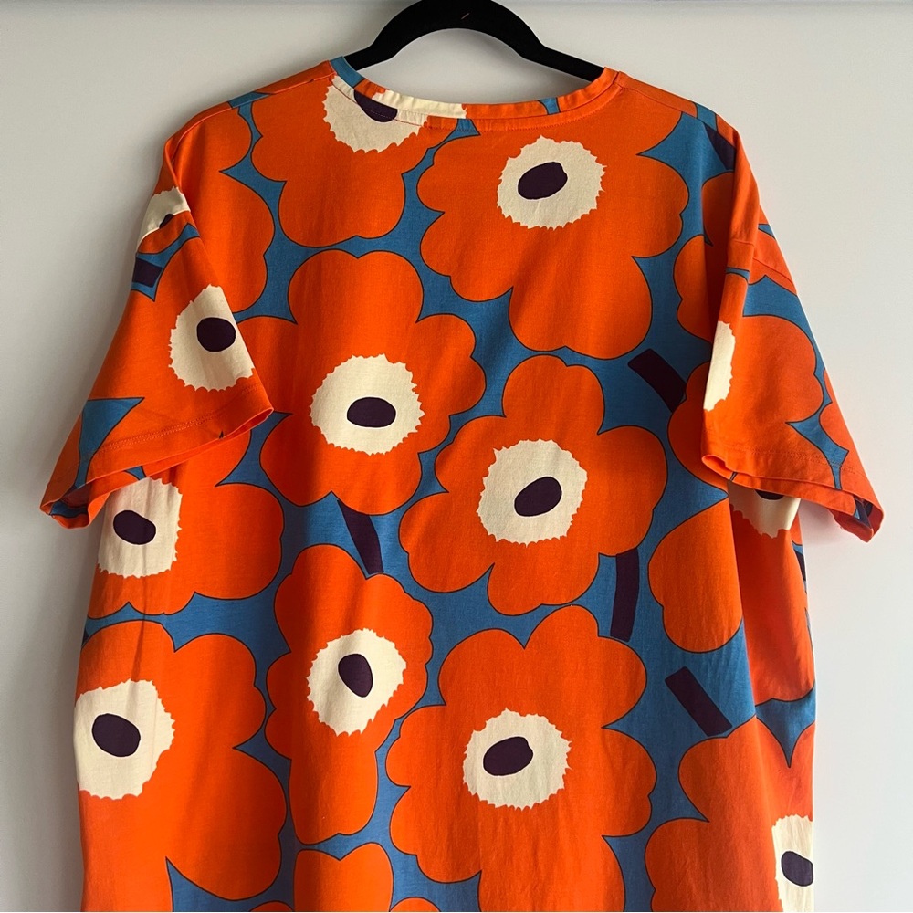 Marimekko Punkti Unikko Long Cotton Tunic T Shirt Size Large (L) - Picture 7 of 12